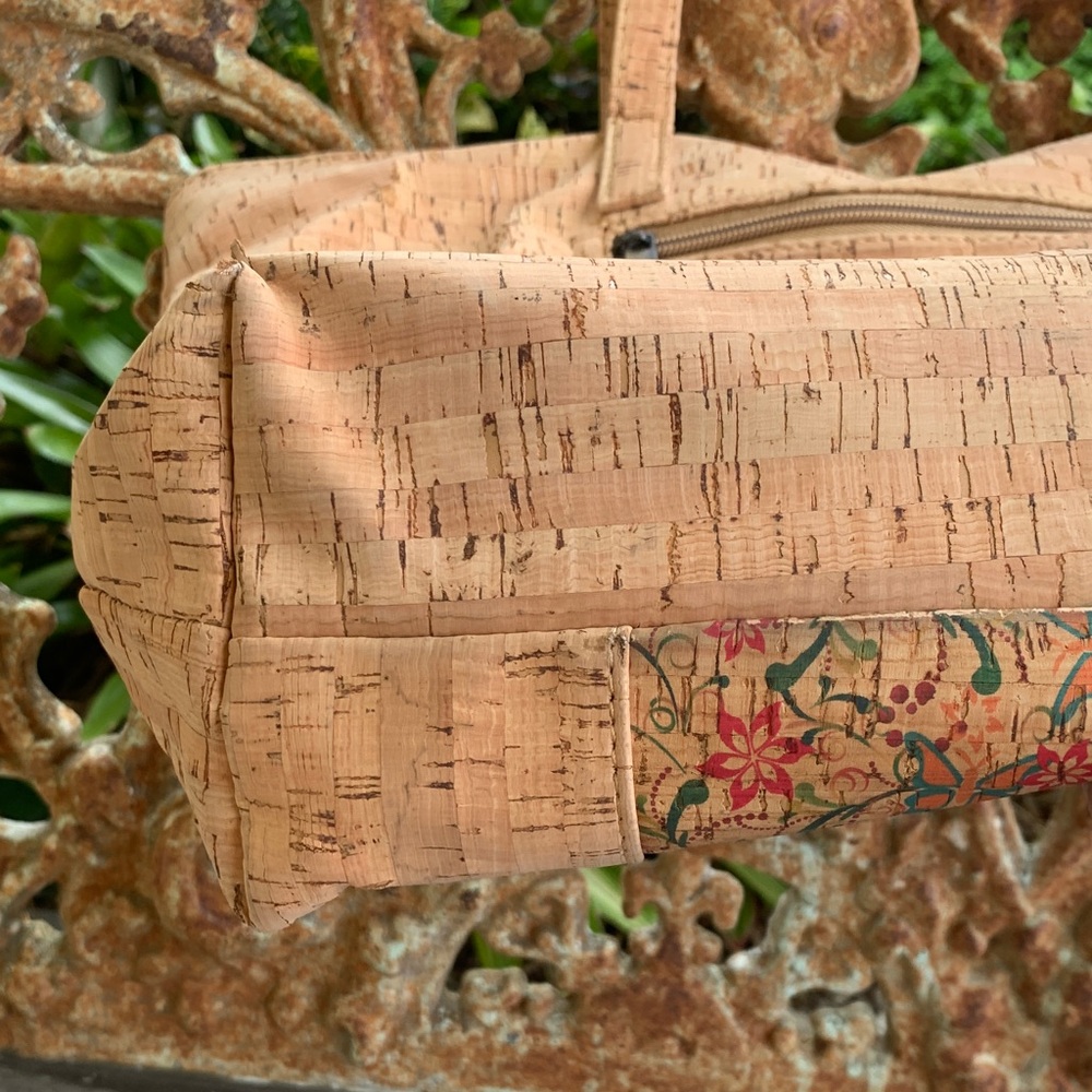 Elegant Floral Cork Tote Bag - Picture 10 of 16